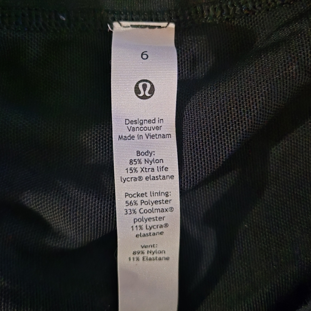 LIMITED EDITION Lululemon Define Jacket Crushed Velvet Dark Blue Size 6 - Picture 8 of 8